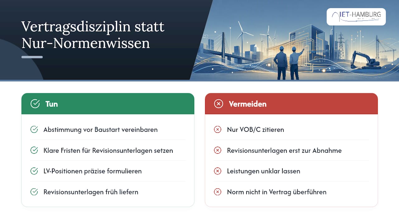 Warum Normenwissen allein Elektroplanern nicht hilft — overview diagram