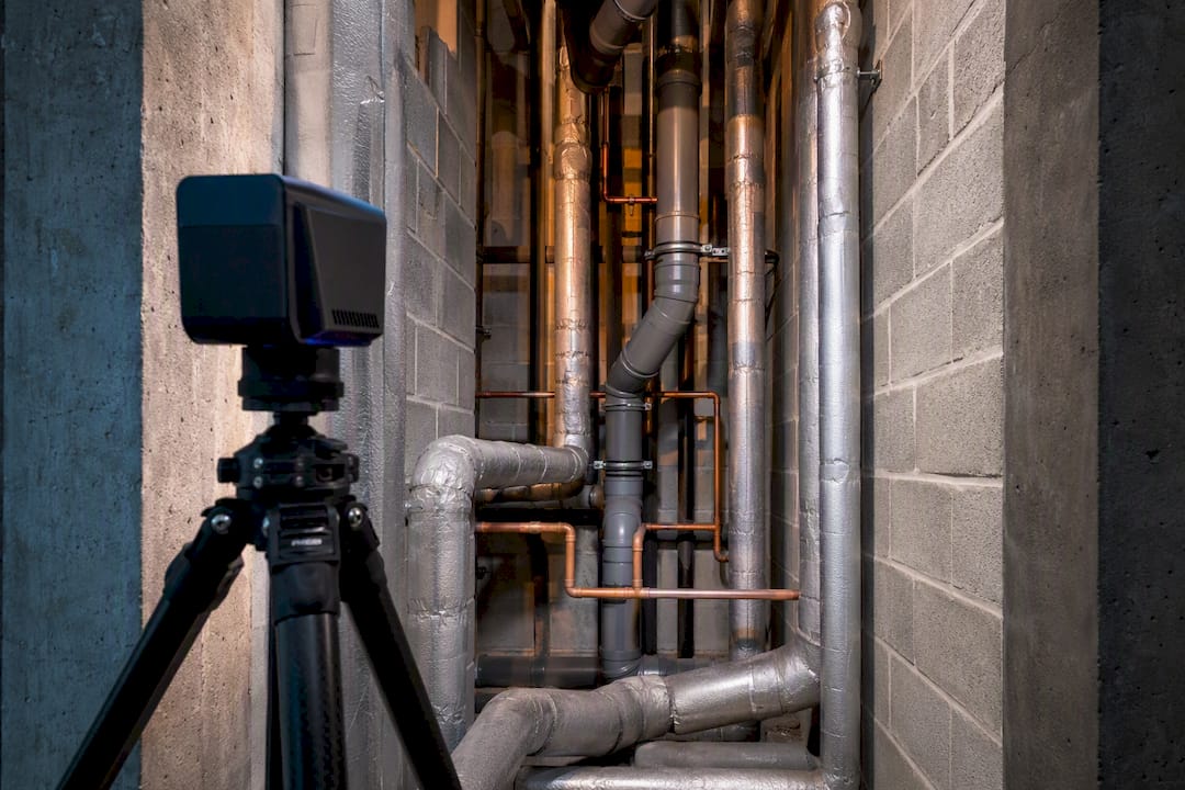 3D-Scan in engem Installationsschacht