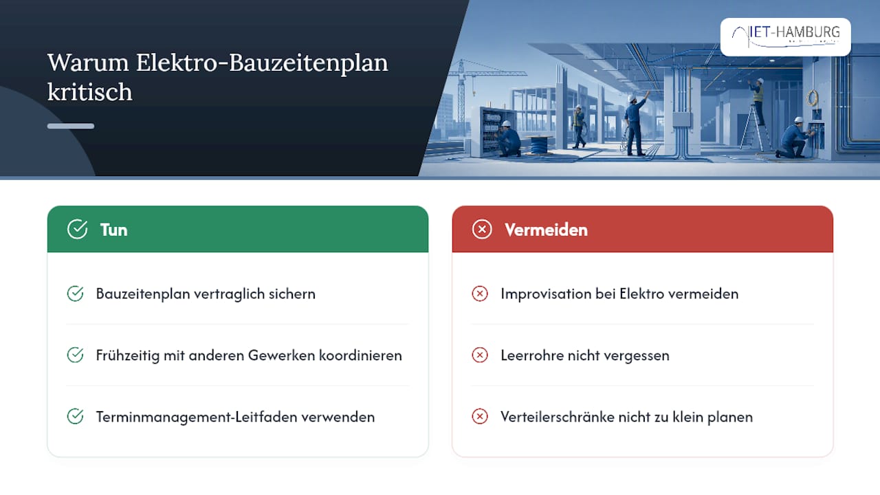 Warum ein Bauzeitenplan für Elektro besonders kritisch ist — overview diagram